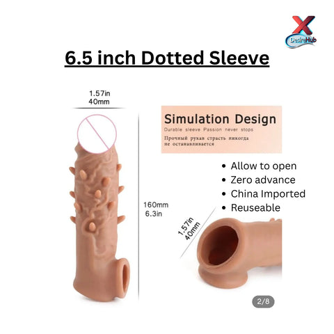 6.5 inch Dotted Sleeve