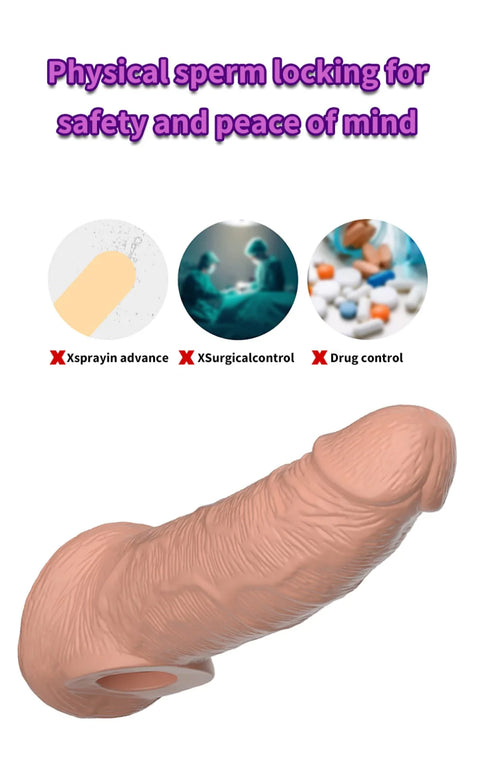 Threaded mace Condom Male Condom Lock fine Ring Crystal Sleeve